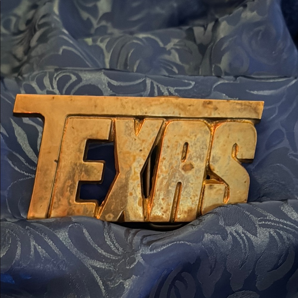 Vintage Brass 1978 Texas Belt Buckle